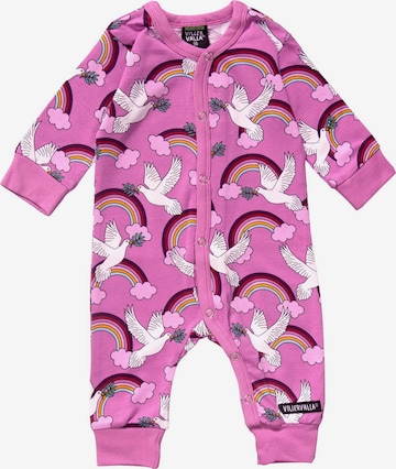 Villervalla Romper/Bodysuit 'Peace' in Pink: front