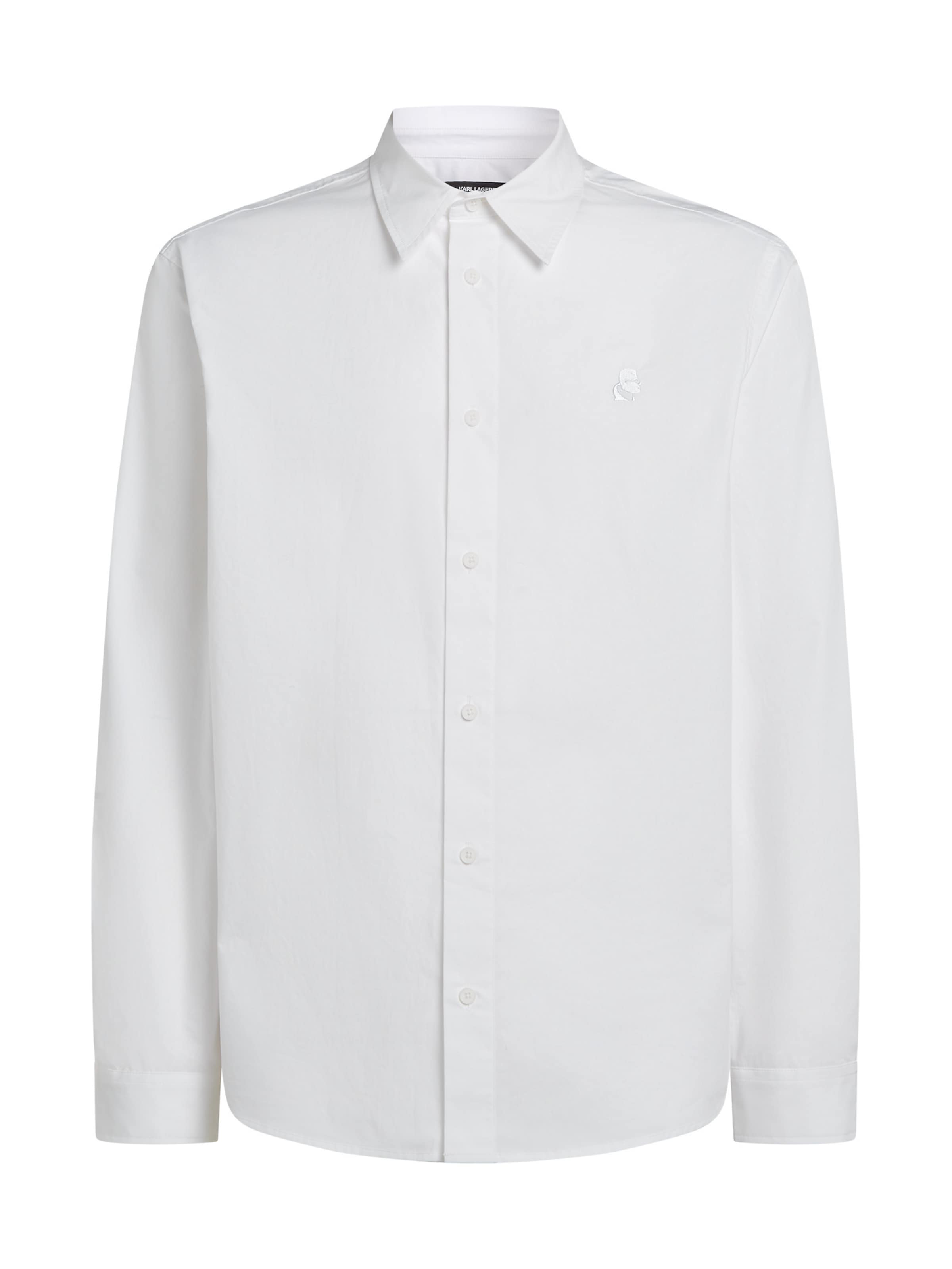 Karl Lagerfeld - Ajuste regular Camisa en blanco: frente