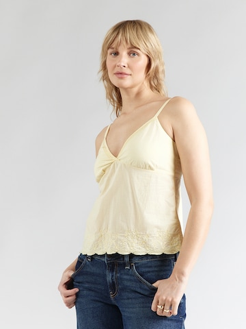 HOLLISTER Topp i gul: framsida