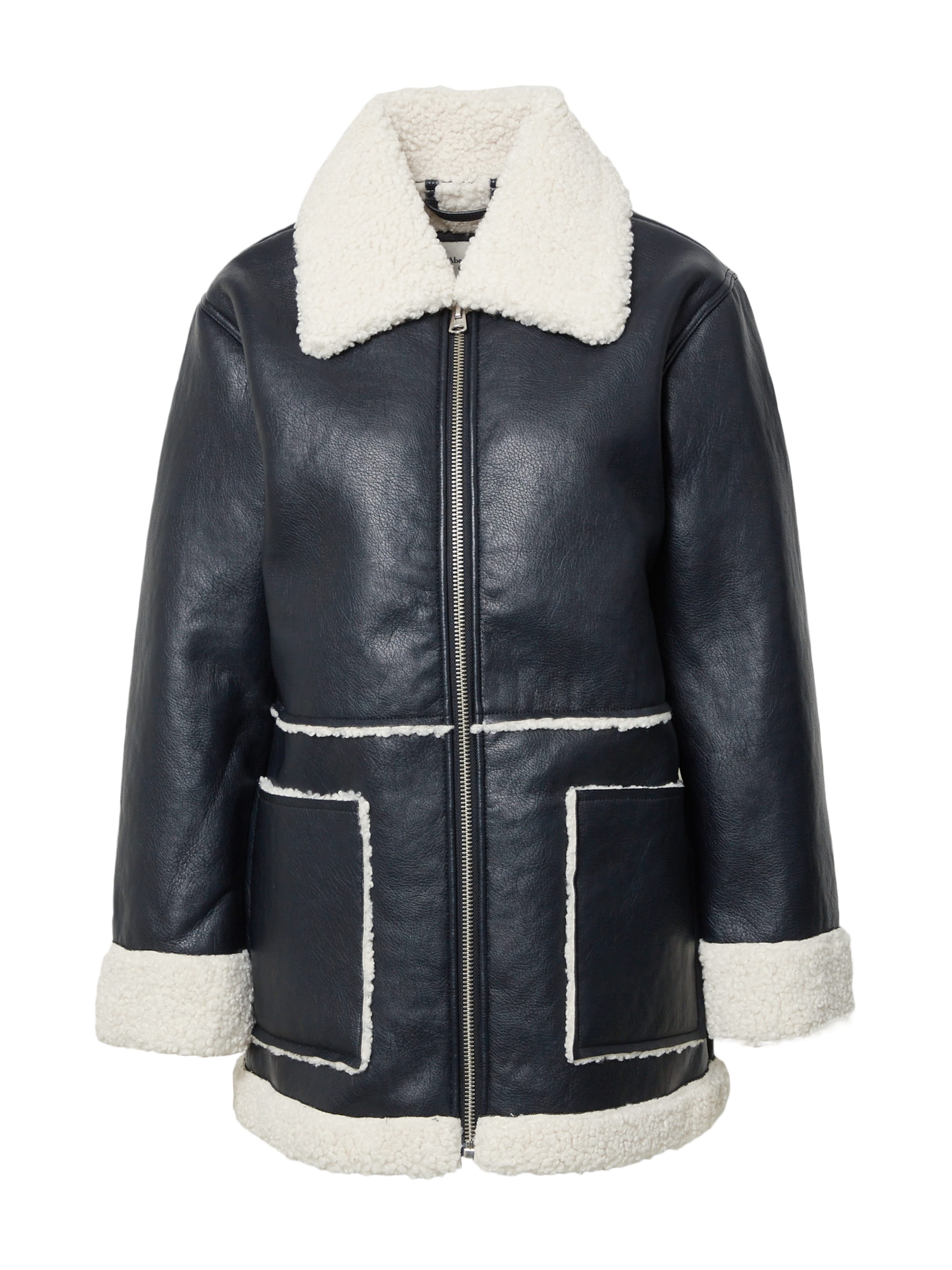 Abercrombie & FitchPrijelazna jakna - crna boja: prednji dio