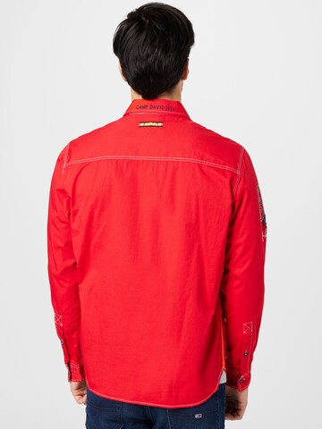 CAMP DAVID Regular Fit Hemd in Rot