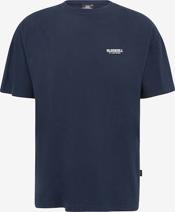 Oldskull Shirt 'Peach Dyed Basic Oldskull' in Blue: front