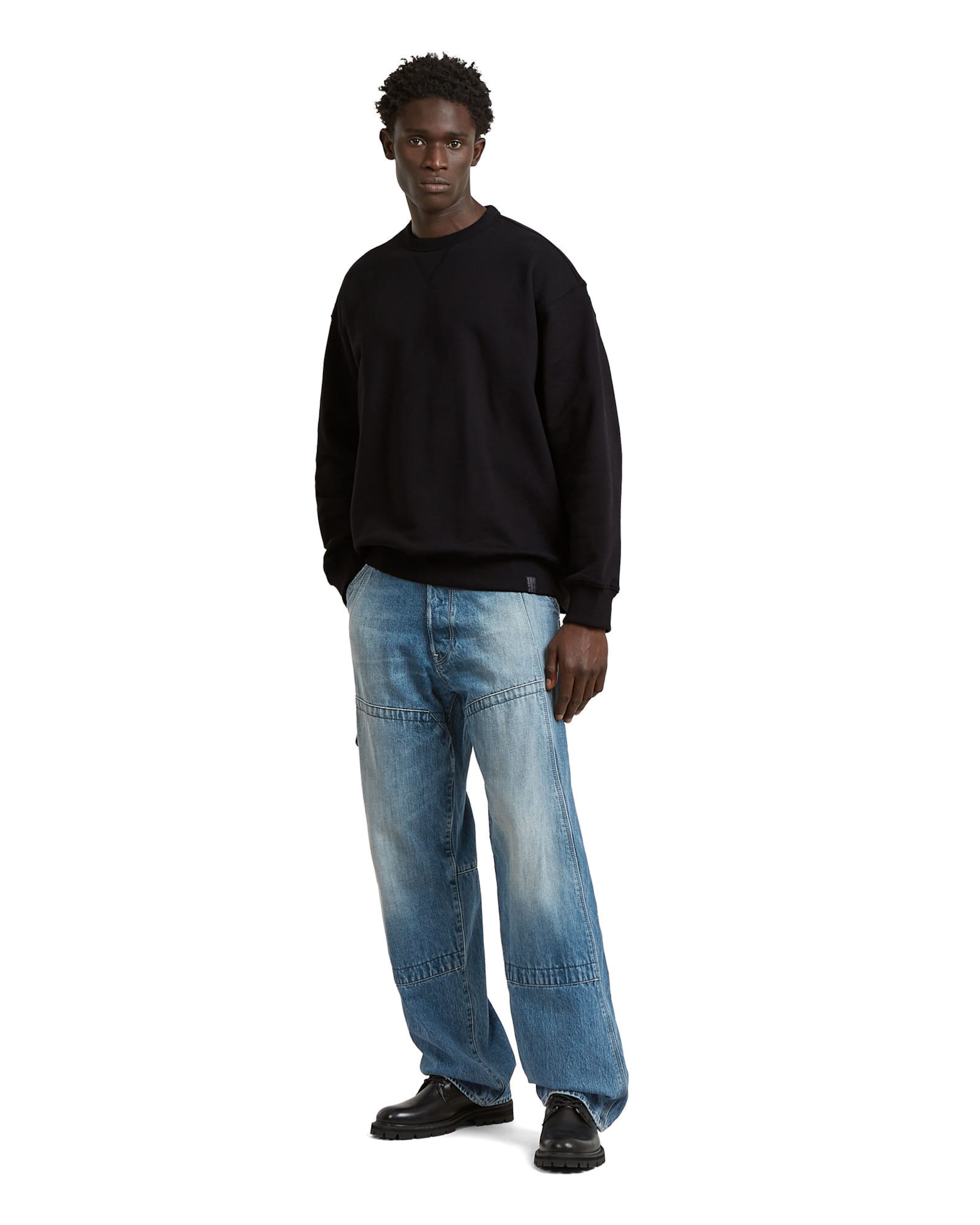 G-STAR Sweater - 'GS-01 Relaxed' in Schwarz