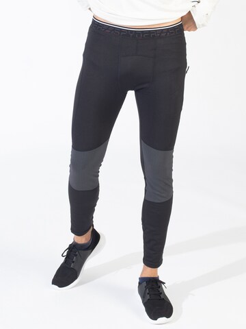 Spyder Skinny Workout Pants in Black: front