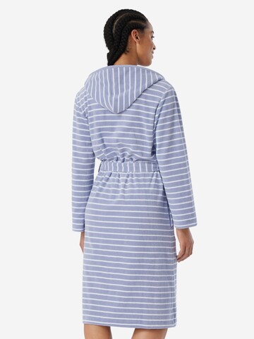 SCHIESSER Bademantel lang 'Feather Terry'‌‌‌‌‌ in Blau