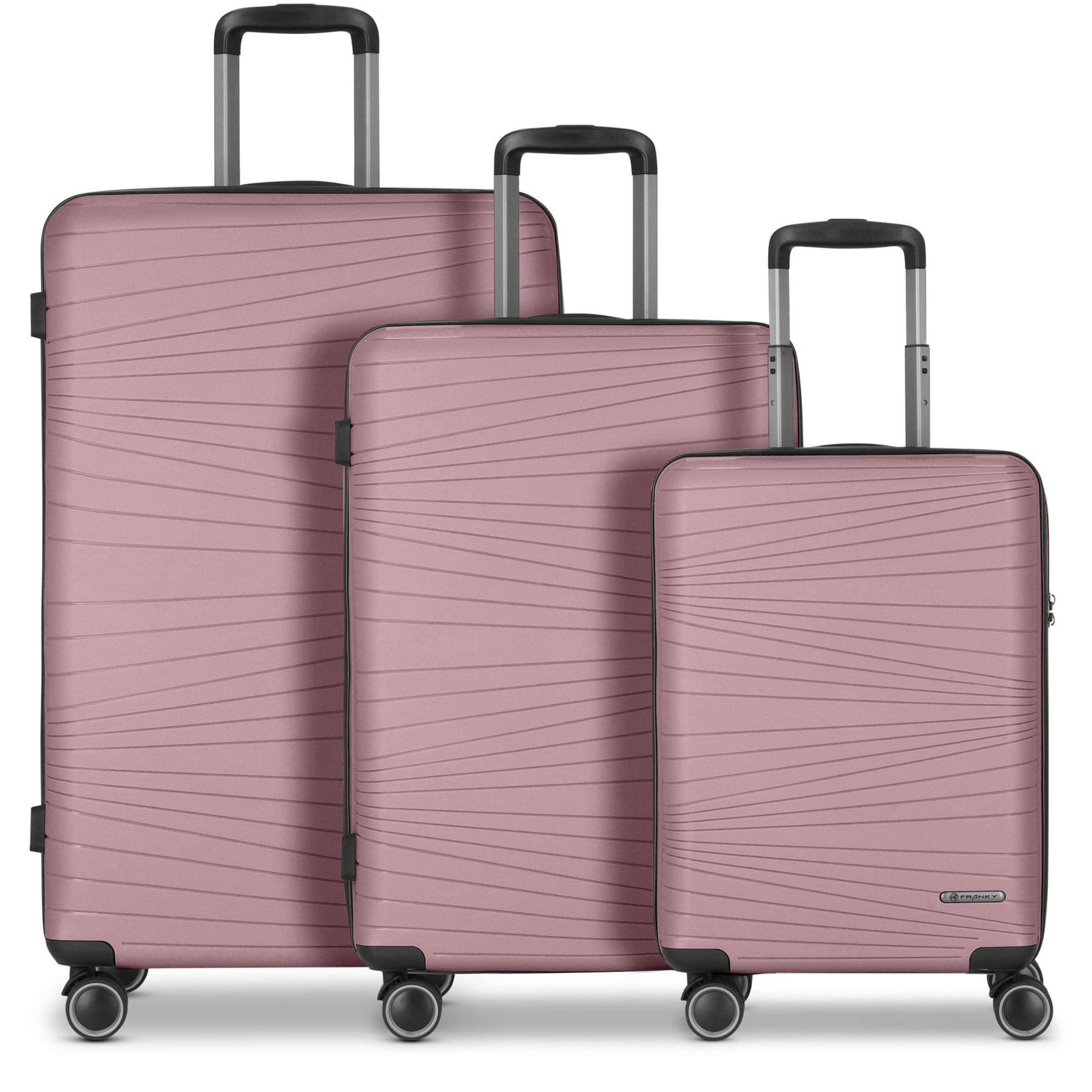 Set di valigie 'Dallas 3.0' di Franky in rosa: frontale