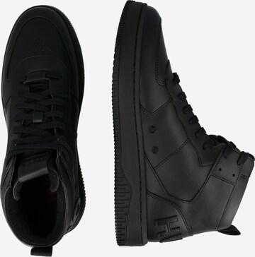 HUGO Red High-Top Sneakers 'Kilian Hito' in Black