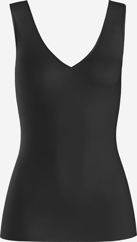 Hanro Top ' Cotton Seamless ' in Zwart: voorkant