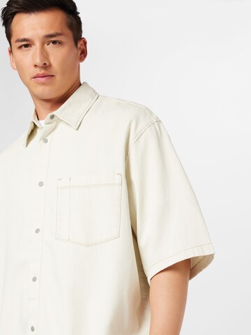 WEEKDAY Comfort fit Button Up Shirt 'Griffith' in White