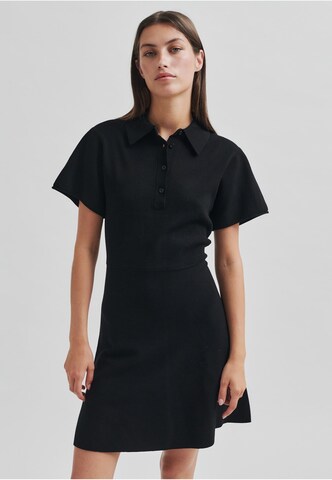 SECOND FEMALE Knit dress 'Stinna' in Black: front