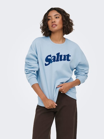 ONLY Sweatshirt 'Zalenta' in Blauw: voorkant