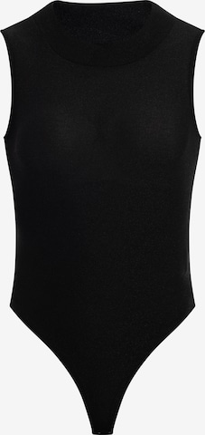 eggo Shirt Bodysuit in Black: front