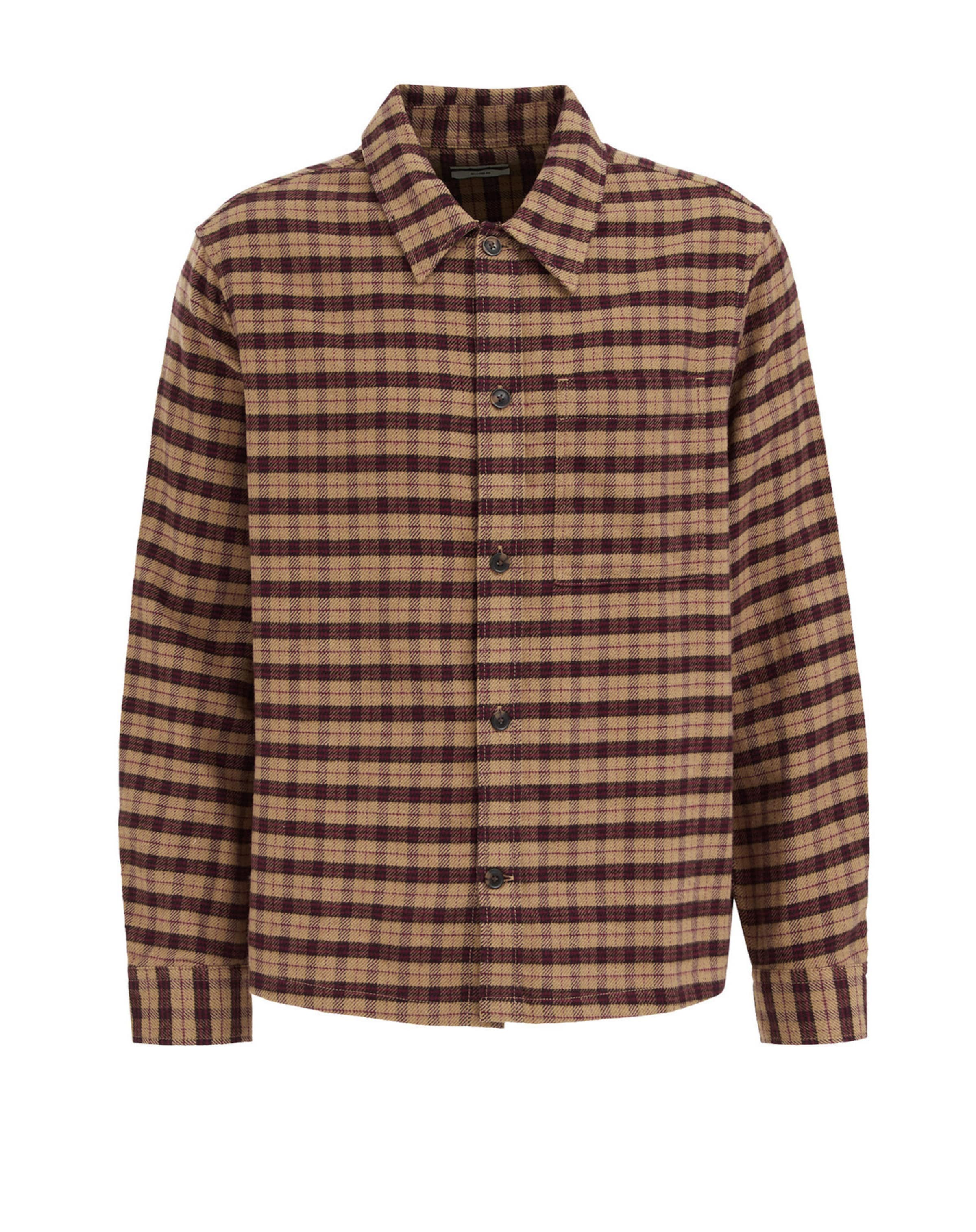 WE Fashion - Ajuste confortable Camisa en marrón: frente