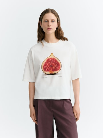 Thinking MU Shirt 'LENA' in Weiß: Vorderseite