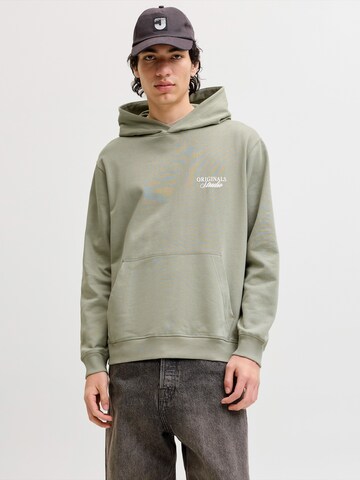 JACK & JONES Sweatshirt 'JORNORREBRO' i grön: framsida