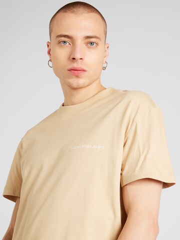 Calvin Klein Jeans Paita 'INSTITUTIONAL' värissä beige