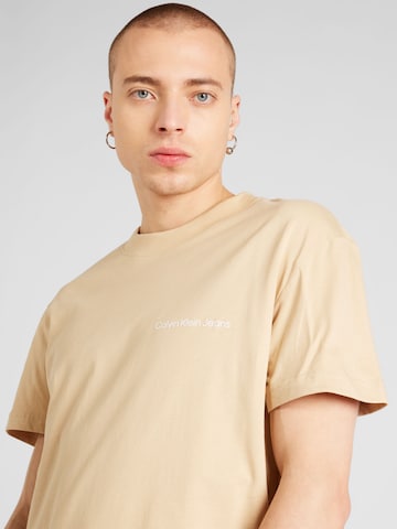 Calvin Klein Jeans Bluser & t-shirts 'INSTITUTIONAL' i beige
