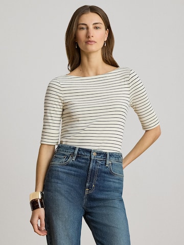 T-shirt Lauren Ralph Lauren en beige : devant