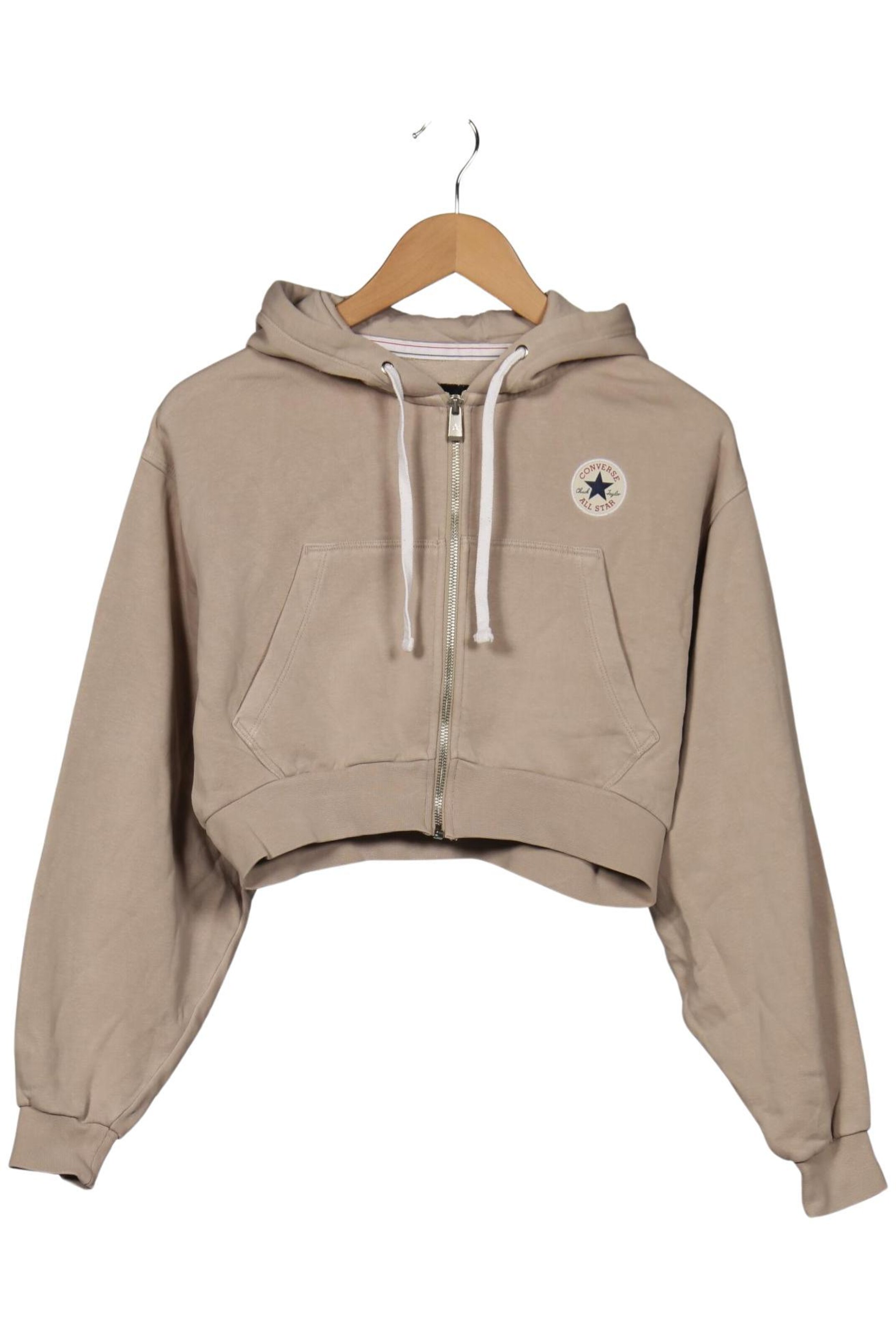 CONVERSE Kapuzenpullover XXS in Beige: Vorderseite