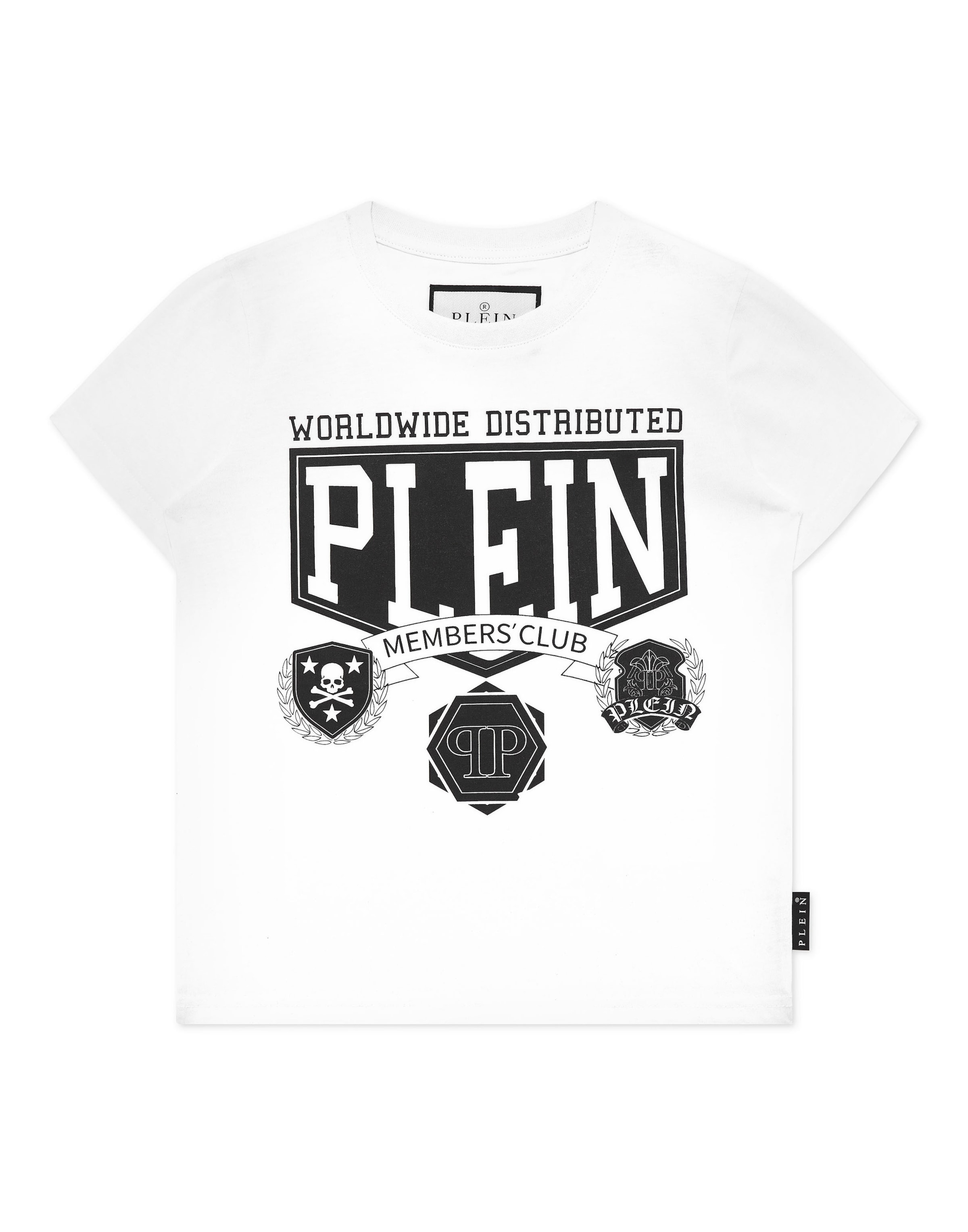 Philipp Plein - Camiseta 'College' en blanco: frente
