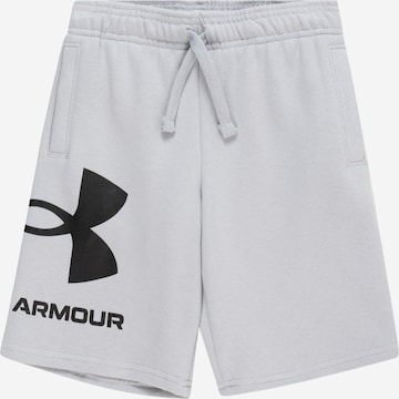 UNDER ARMOURregular Sportske hlače - siva boja: prednji dio