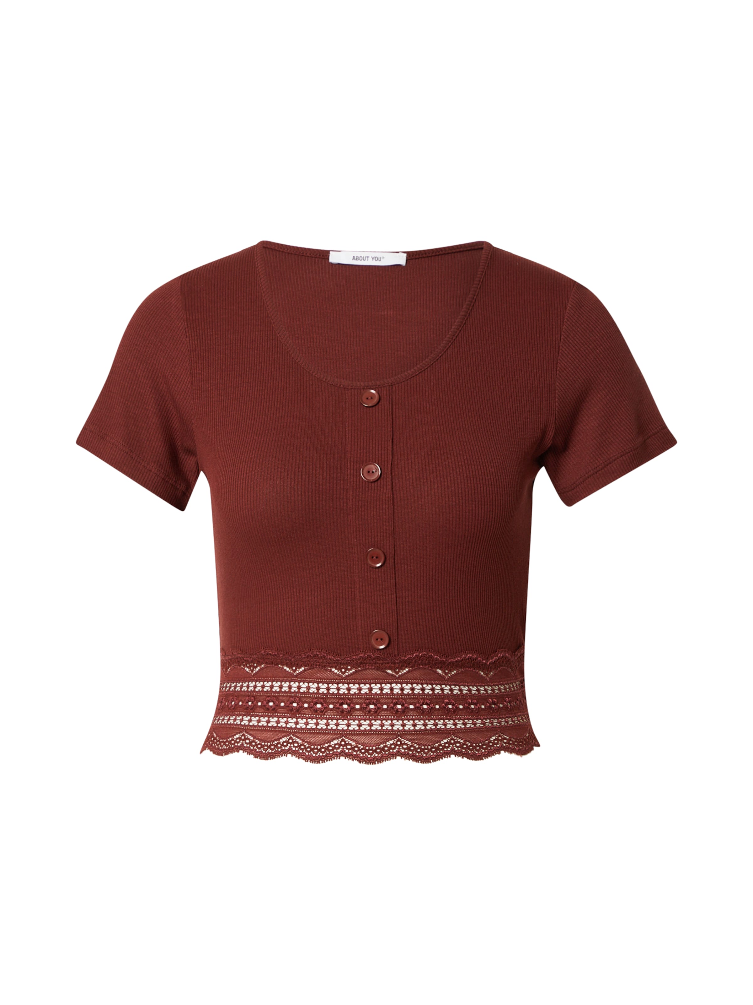 ABOUT YOU - Camiseta 'Carin' en marrón: frente