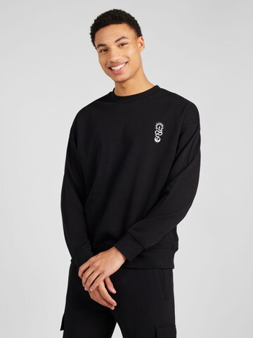JACK & JONESSweater majica 'HEKTOR' - crna boja: prednji dio