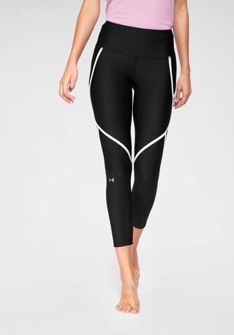 Skinny Pantalon de sport UNDER ARMOUR en noir : devant