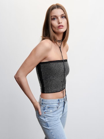 MANGO Top 'Moni' in Schwarz: predná strana