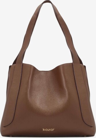 Kazar Shoulder Bag in Brown: front