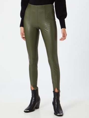 VILA Slim fit Leggings in Green: front