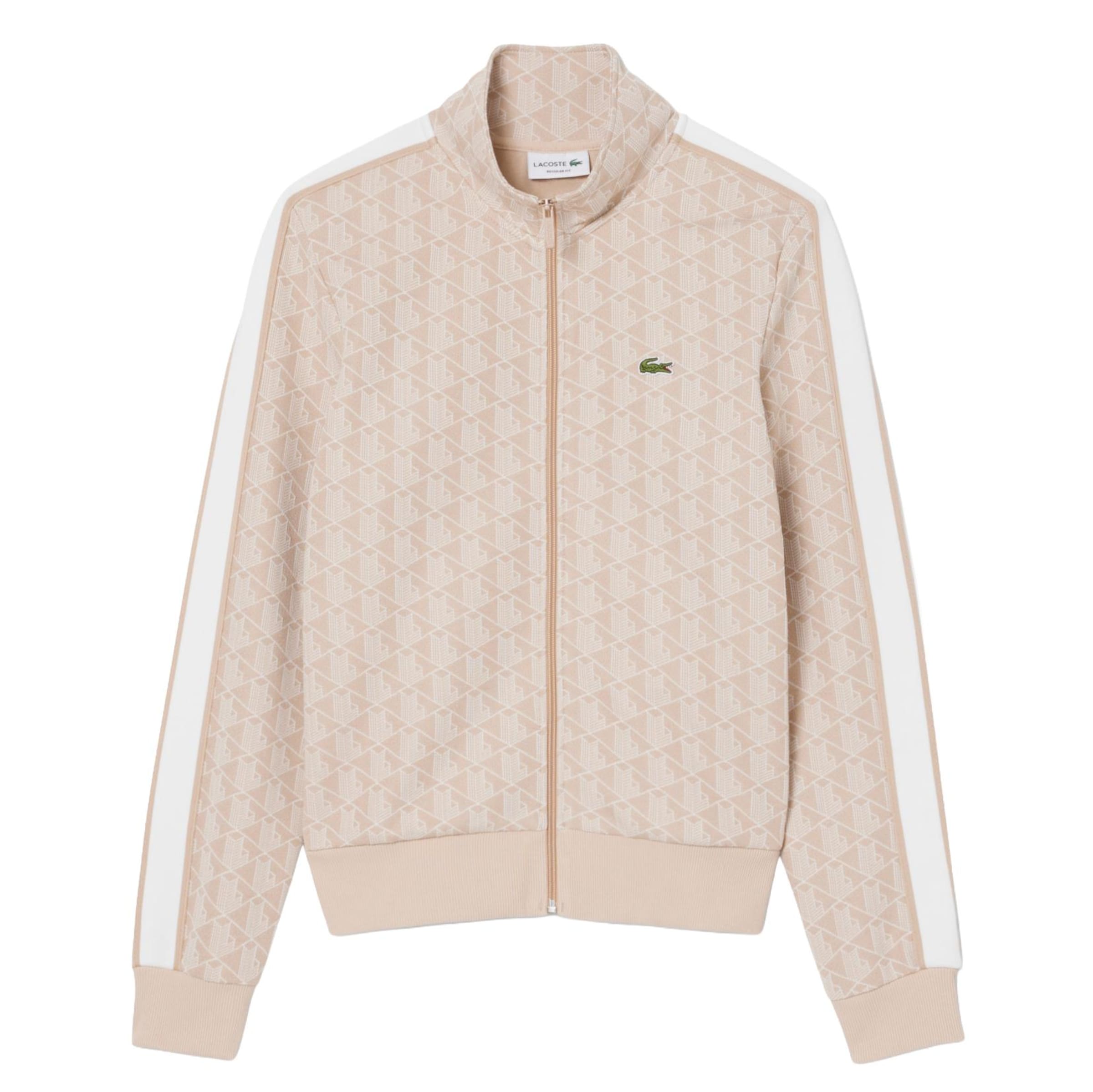 LACOSTE Athletic Jacket 'Paris' in Beige: front