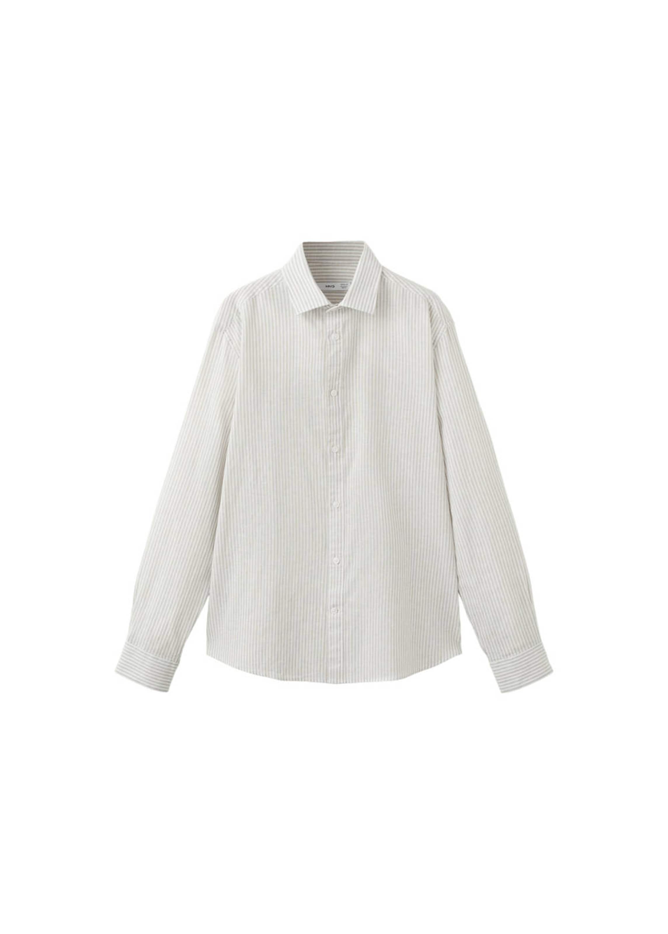 MANGO MAN Button Up Shirt 'Elda' in Kitt / White, Item view