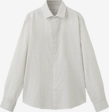 MANGO MAN Regular fit Button Up Shirt 'Elda' in Beige: front