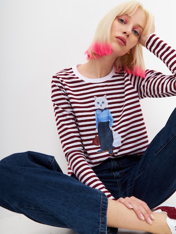 T-shirt 'Mariner Cat' Cat e Lolette en rouge