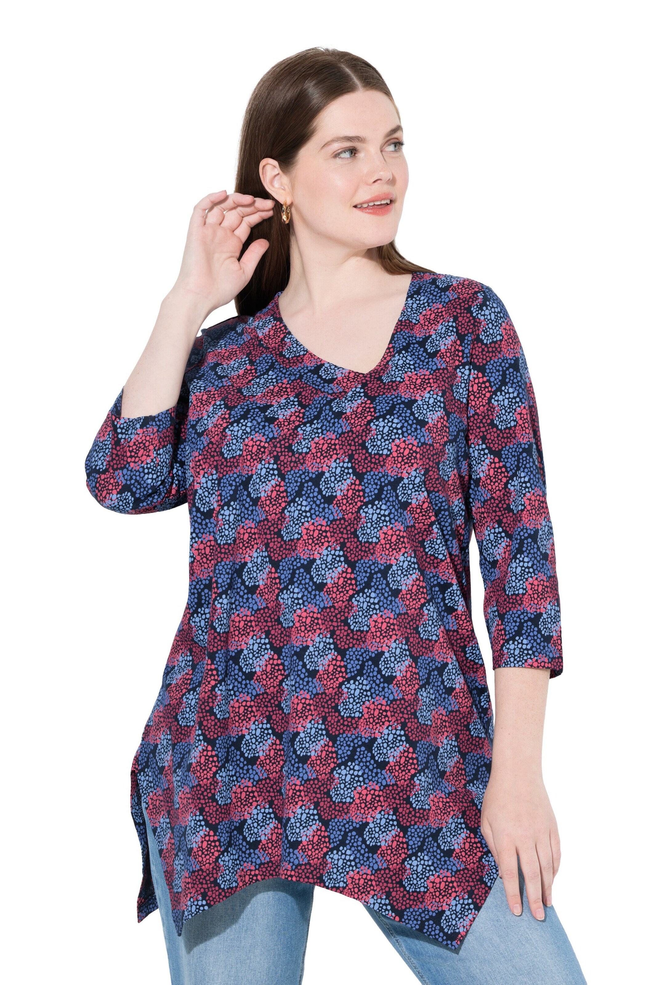 Ulla Popken Shirt in Blauw: voorkant