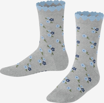 FALKE Socks 'Ditsy Flowers' in Grey: front