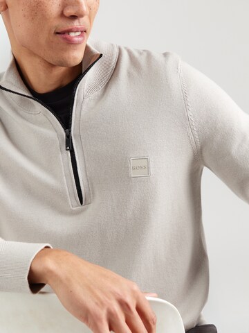 BOSS Pulover 'Kanobix_S' | siva barva