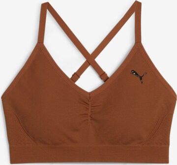 PUMA Bustier Sport-BH 'Move Shapeluxe' in Braun: predná strana