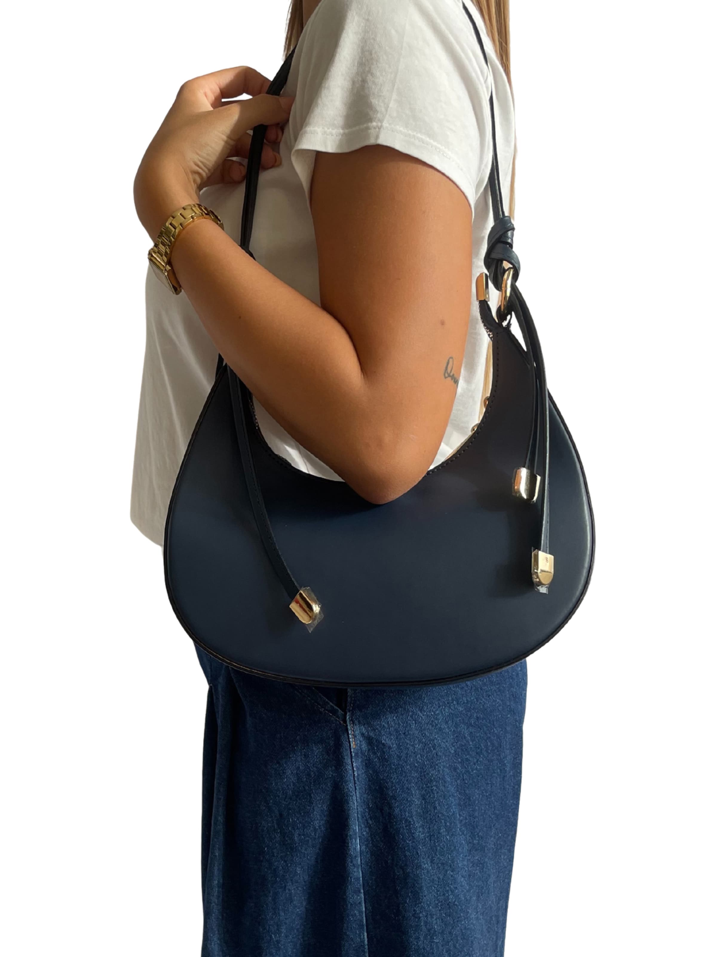 CHICCA BORSE Schoudertas in Blauw: voorkant