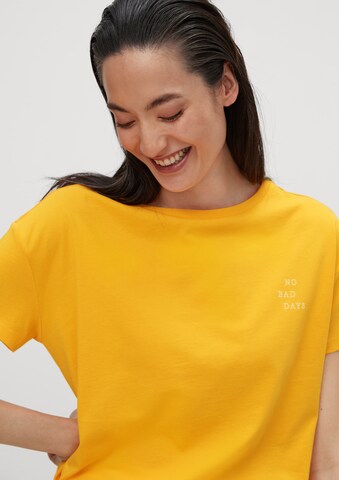 T-shirt comma casual identity en jaune : devant