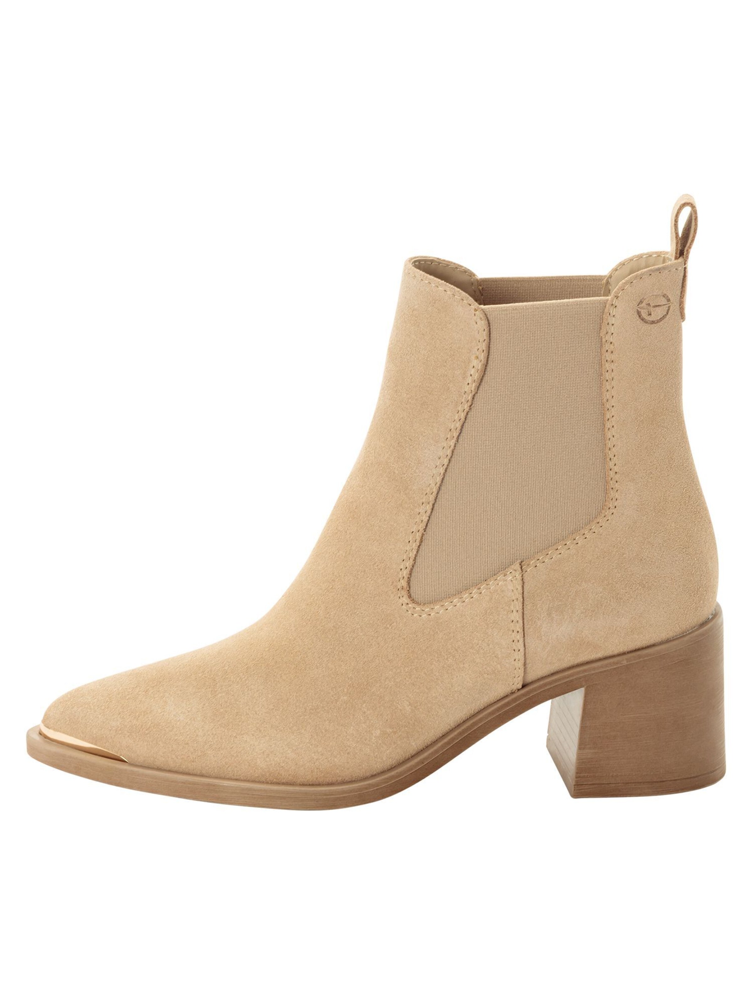 Tamaris Chelsea boots in Beige