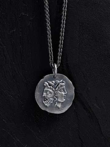 REYTEL - Pingente 'DOUBLE MASK OF THE SAGITTARIUS (ancient greek coin)' em prata