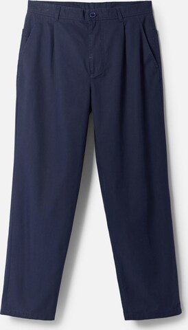 Desigual Regular Pleat-Front Pants in Blue: front