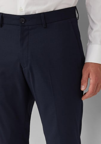 s.Oliver BLACK LABEL Slim fit Trousers with creases in Blue