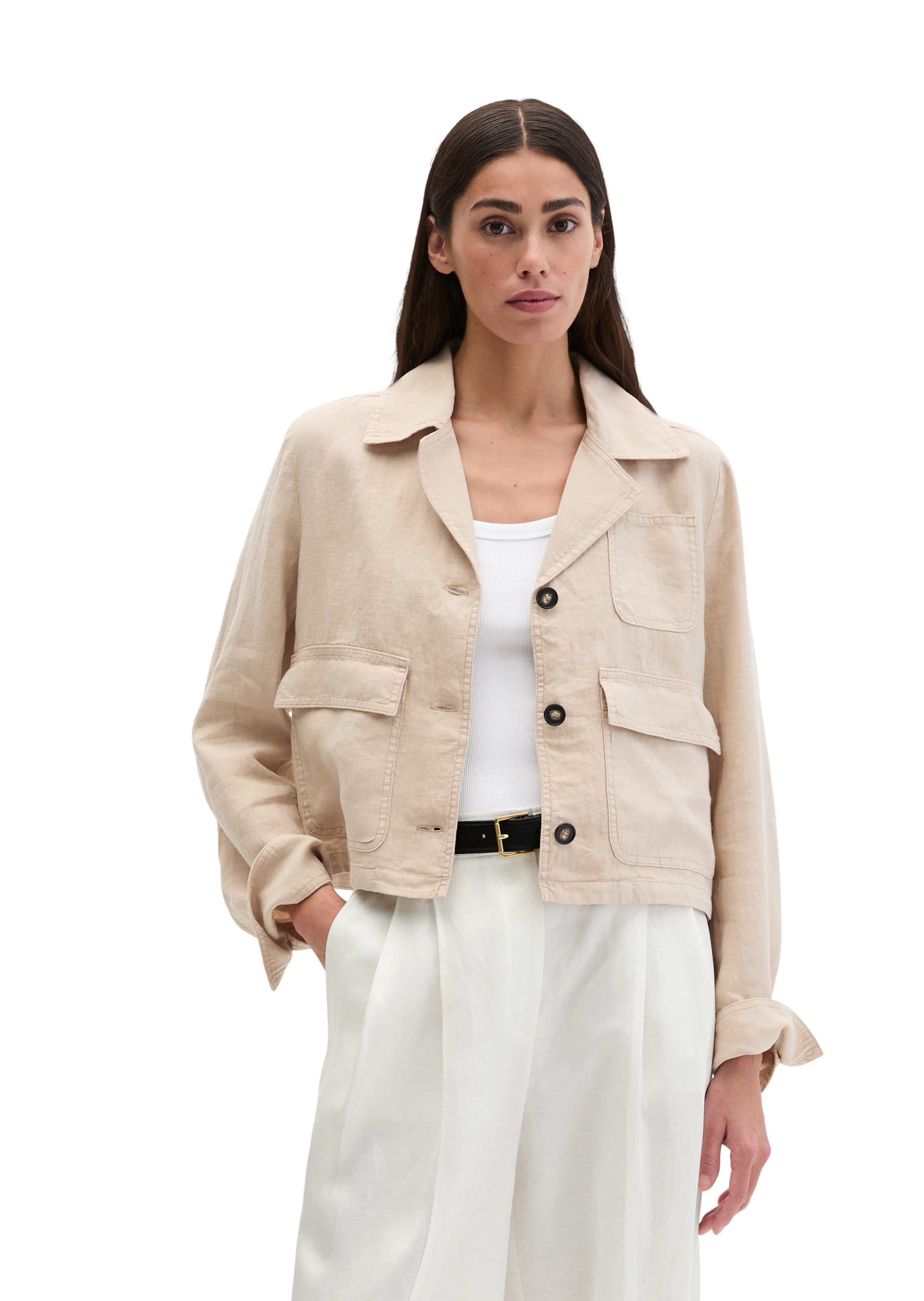 Marc O'Polo Tussenjas in Beige: voorkant