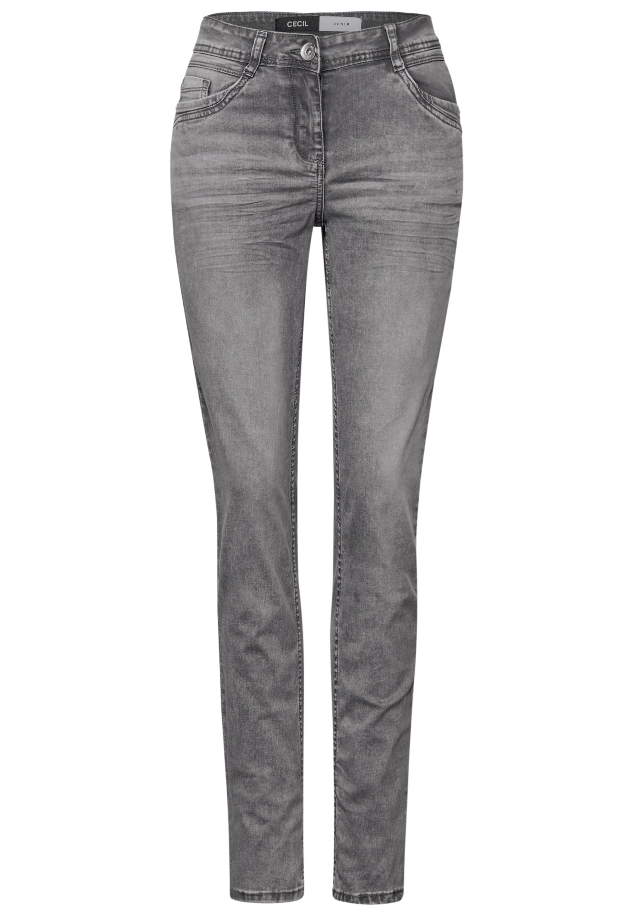 CECIL Slimfit Jeans in Grau: Vorderseite