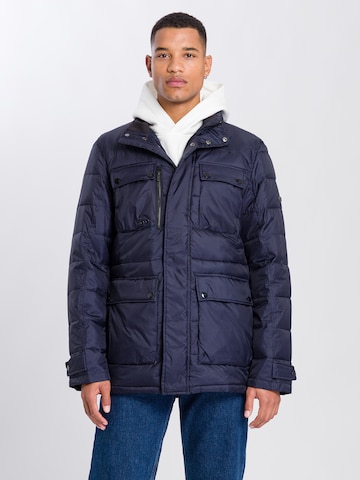 Cross Jeans Winter Jacket ' 40248 ' in Blue: front