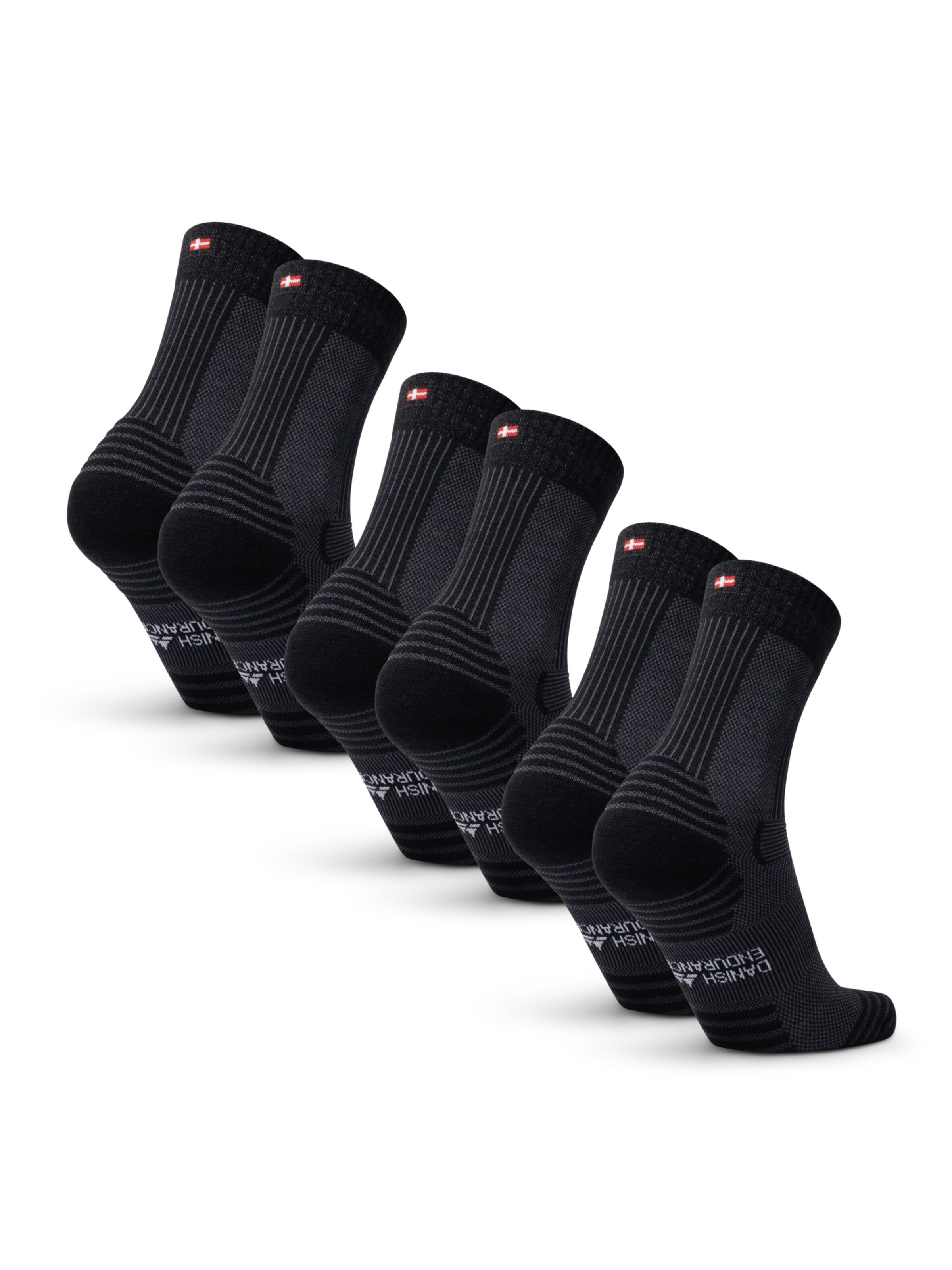 DANISH ENDURANCE Sportssokker 'Light Hiking Crew' i sort