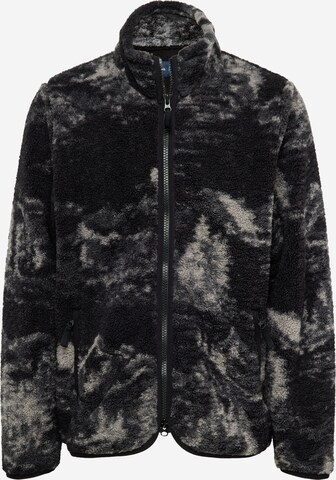 Jachetă  fleece de la Abercrombie & Fitch pe negru: față